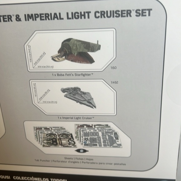 Star Wars Boba Fett's Starfighter & Imperial Light Cruiser Paper Model Kits - Picture 5 of 6